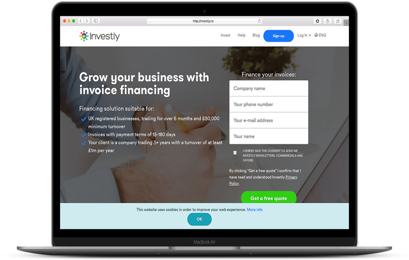 Investly (Invoice financing) screenshot 1